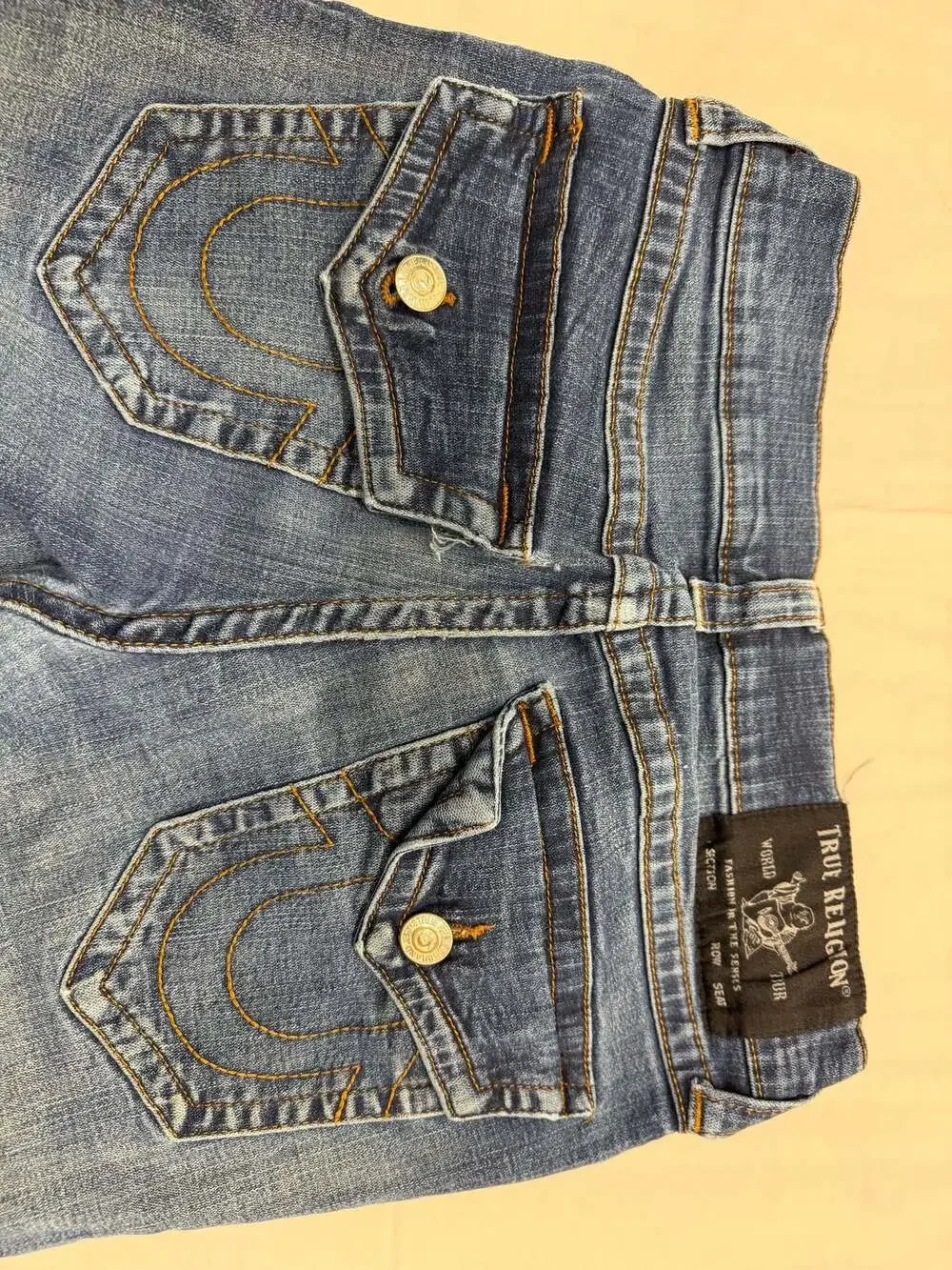 True Religion Ricky Relaxed Straight Jeans Medium Wash Size 30